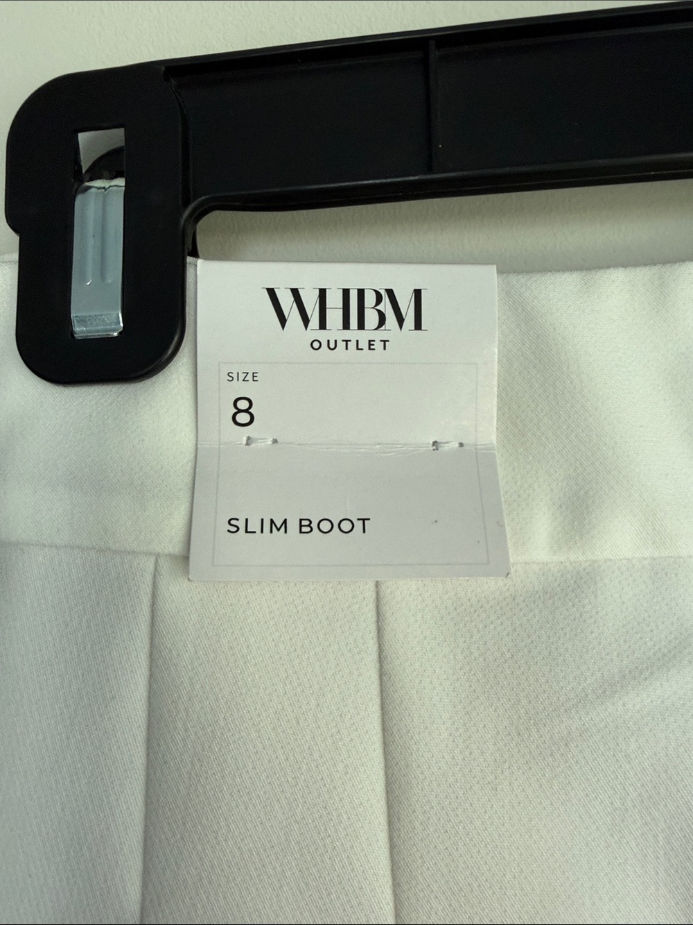 White House Black Market White Tailored Straight-Leg Trousers, Size 8 - Picture 4 of 4